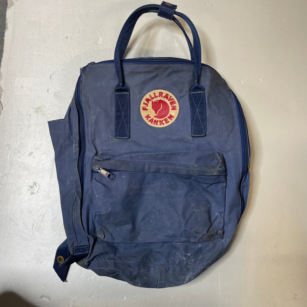Fjallraven Kanken Classic Backpack Blue Vinylon F School Travel Bag